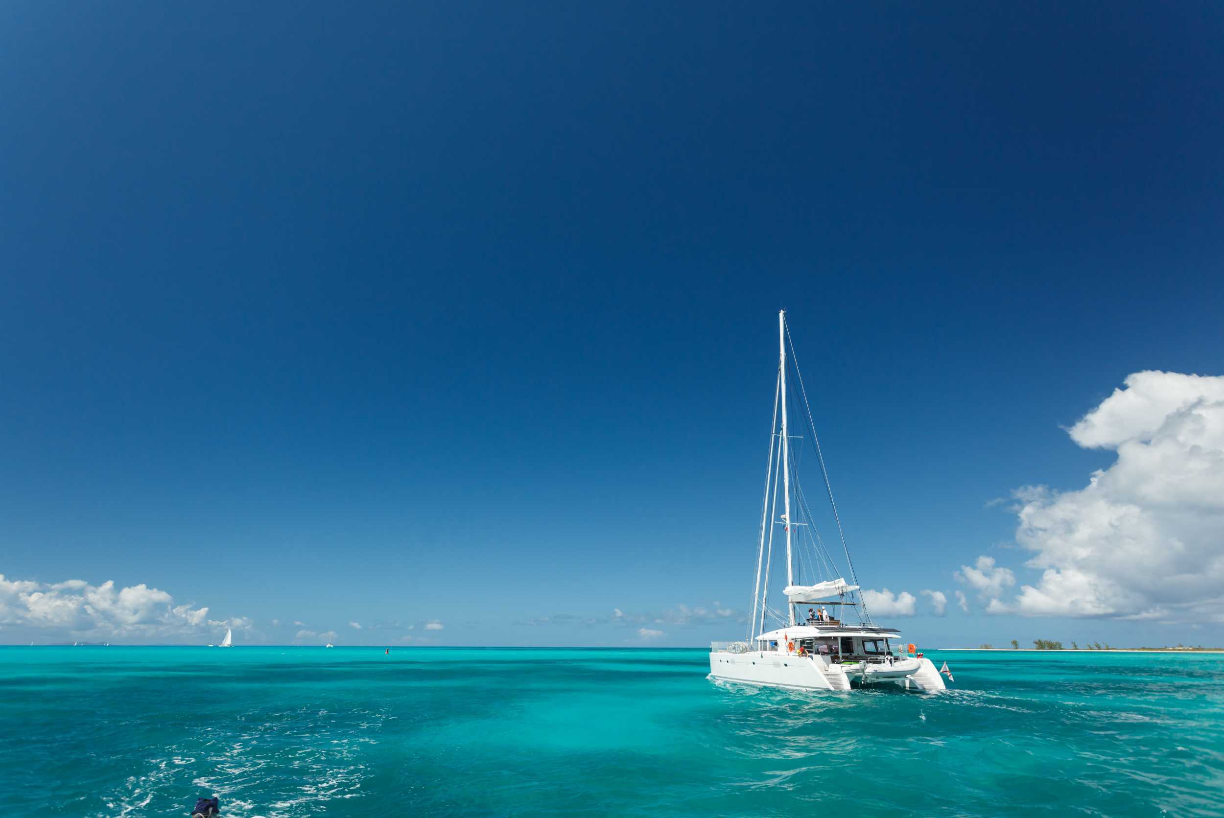 Saling to Bequia on catamaran